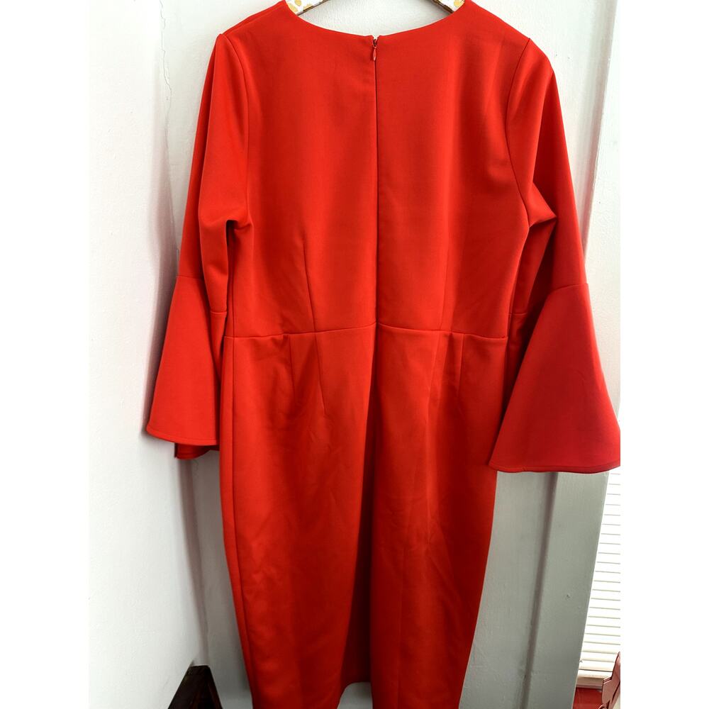 Eloquii Women's Plus Red Bed Sleeve Dress | Size 20 - Picture 5 of 5